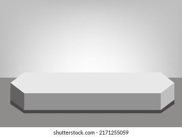 3d fondo de estudio mínimo de podio gris. Resumen de la representación de la ilustración del objeto de forma geométrica 3d. Pantalla para productos de moda de perfume cosmético