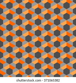 3d grid geometric pattern with hexagons