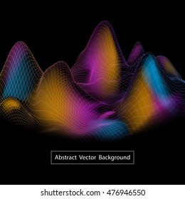 3d Grid Landscape Background
