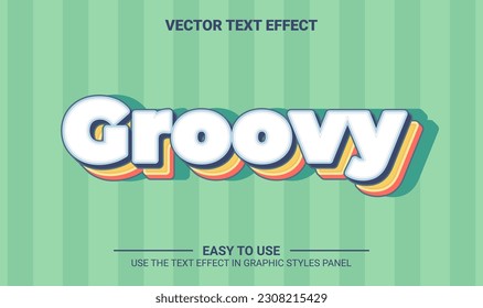 3d groovy editable text effect