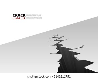 Grietas Y Agujeros De Tierra 3D. Después De La Destrucción Del Terremoto. Vector EPS10