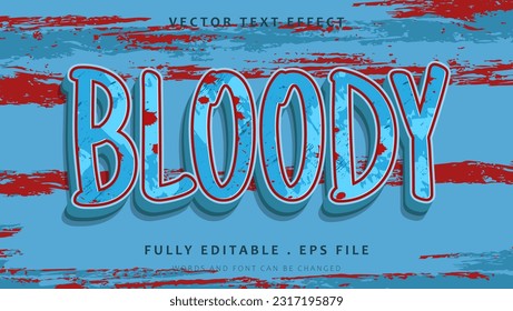 3d Grunge Bloody Editable Text Effect Design. Im Grafikstil gespeicherte Wirkung