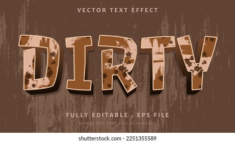 3d Grunge Dirty Editable Text Effect Design Template. Effect Saved In Graphic Style