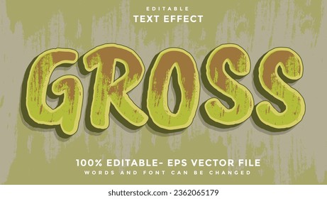 Diseño De Efecto De Texto Editable En Gross Grunge 3d, Efecto Guardado En Estilo Gráfico