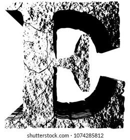 3D grunge stone letters.