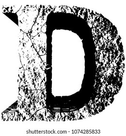 3D grunge stone letters.