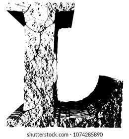 3D grunge stone letters.