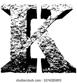 3D grunge stone letters.