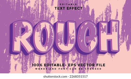 3d Grunge Word Rough Editable Text Effect Design, Effect Saved In Graphic Style