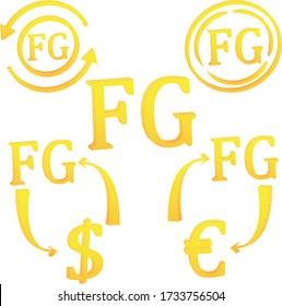3D Guinean Frank currency of Guinea set symbol  icon vector illustration on a white background