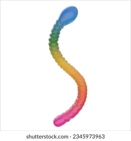 3d gummy worm. halloween candy