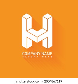 Logo mínimo de la letra 3D H