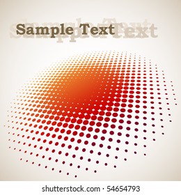 3D halftone circle background with copy space