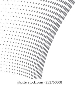 3d halftone dots. gray dots on white background, vector