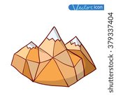3d hand Drawn mountains vector illustration.