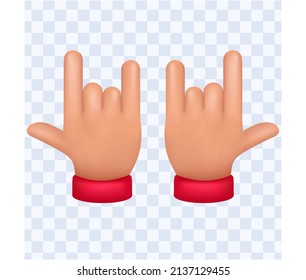 3d hand gesture illustration. Premium vector