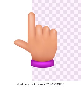 Ilustración vectorial de gestos manuales 3d.Eps 10