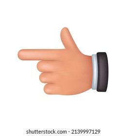 Ilustración vectorial de gestos manuales 3d.Eps 10