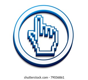 3d hand mouse cursor, vector icon