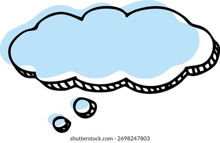 3D hand-drawn speech bubbles. A pop and cute speech bubble.