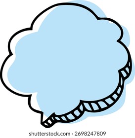 3D hand-drawn speech bubbles. A pop and cute speech bubble.