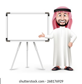 3d Handsome Saudi Arab Man Traditional Stock Vector (Royalty Free ...