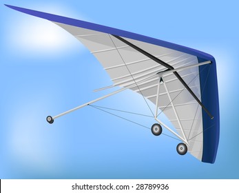 3d Hanglider Paragliding Wing in Perspective