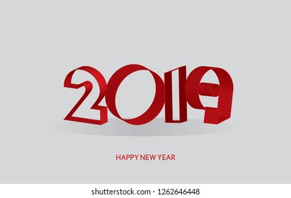 3D happy new year 2019