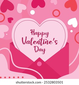 3d Happy Valentines Day banner 