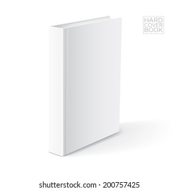 3D Hard Cover Book Design Template. Vector Detailed Illustration.