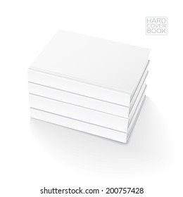 3D Hard cover book design template. Vector detailed illustration.