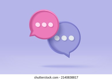 3D hashtag search link symbol on social media notification icon isolated on purple background. Comments thread mention or user reply sign with social media. 3d hashtag on vector render illustration