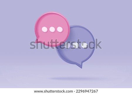 3D hashtag search link symbol on social media notification icon isolated on purple background. Comments thread mention or user reply sign with social media 3d hashtag on vector render illustration 