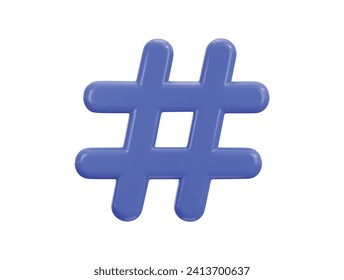 3D-Hashtag-Symbol, Vektorgrafik