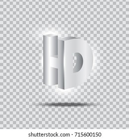 3D HD symbol vector illustration