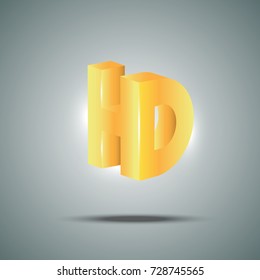 3D HD symbol vector illustration