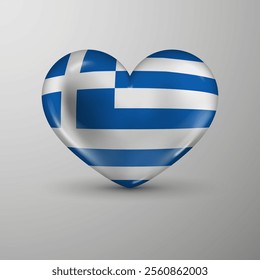 3d heart background with flag of Greece. An element of impact for the use you want to make of it.