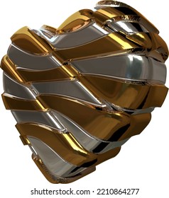 Corazón 3D en un marco