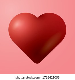 3d heart graphic vector, illustration