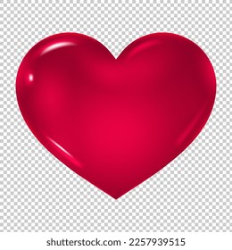3D Heart Icon Vector Design in EPS 10 format, with a red heart symbolizing love.