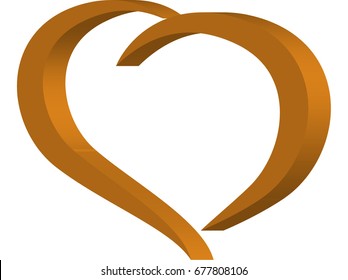 3D Heart Love Logo