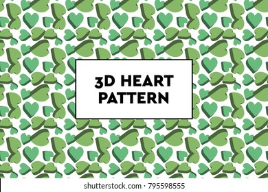 3D heart pattern. Ideal for Valentines day, wedding, proposal.