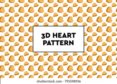 3D heart pattern. Ideal for Valentines day, wedding, proposal.
