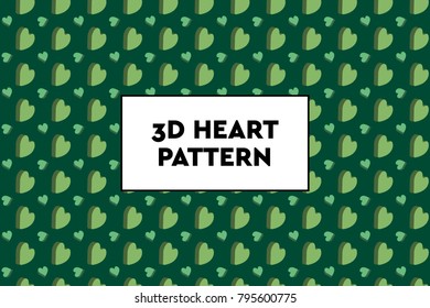 3D heart pattern. Ideal for Valentines day, wedding, proposal.