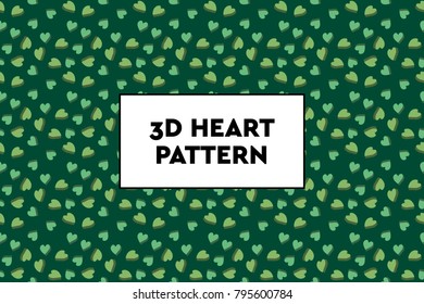 3D heart pattern. Ideal for Valentines day, wedding, proposal.