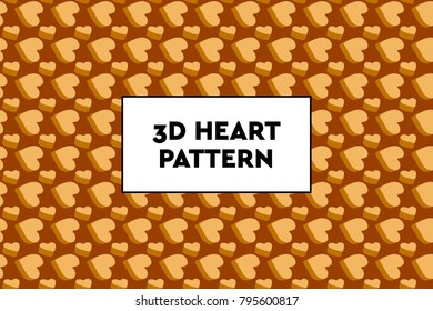 3D heart pattern. Ideal for Valentines day, wedding, proposal.