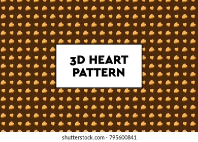 3D heart pattern. Ideal for Valentines day, wedding, proposal.