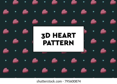 3D heart pattern. Ideal for Valentines day, wedding, proposal.