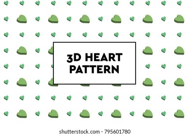 3D heart pattern. Ideal for Valentines day, wedding, proposal.
