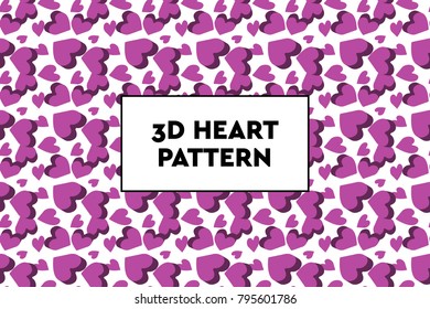 3D heart pattern. Ideal for Valentines day, wedding, proposal.